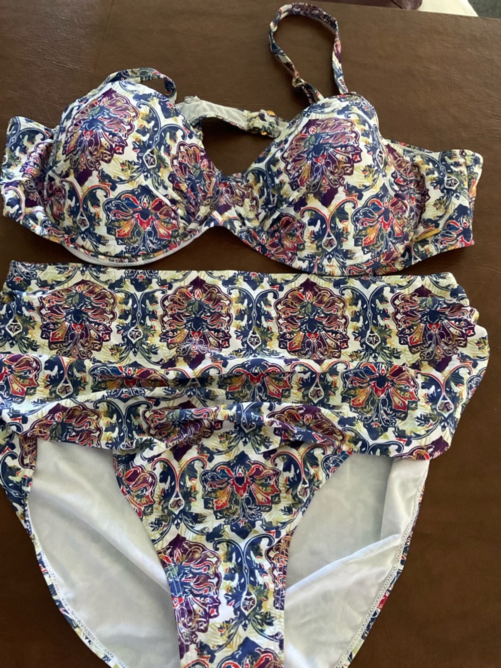 Nicole Miller Paisley Print Bikini plus size 2X new with tags